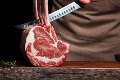 Meat on chopping board