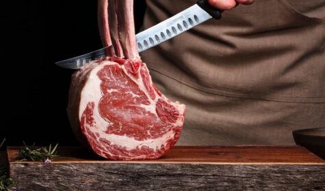 Meat on chopping board
