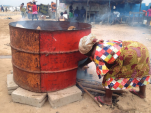 Traditional Ghanaian fish smoking oven