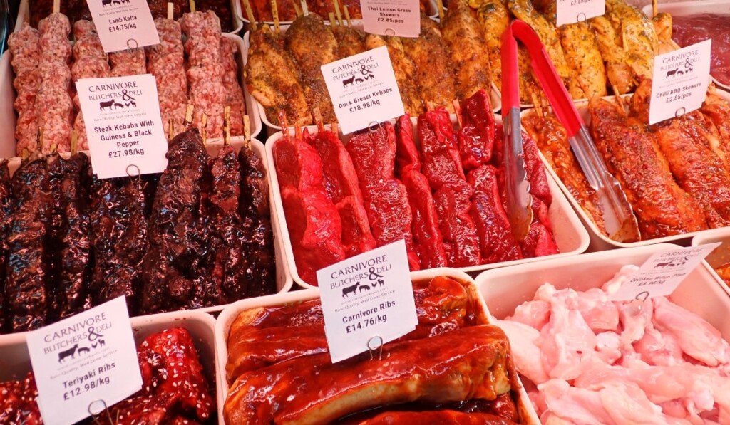 A selection of meats for sale at Carnivore.