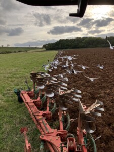 organic farm ploughing Cotswolds, David Wilson