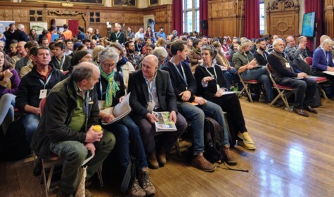 ORFC attendees sat in rows of chairs in a packed-out hall for the SFT's Grazing Livestock session
