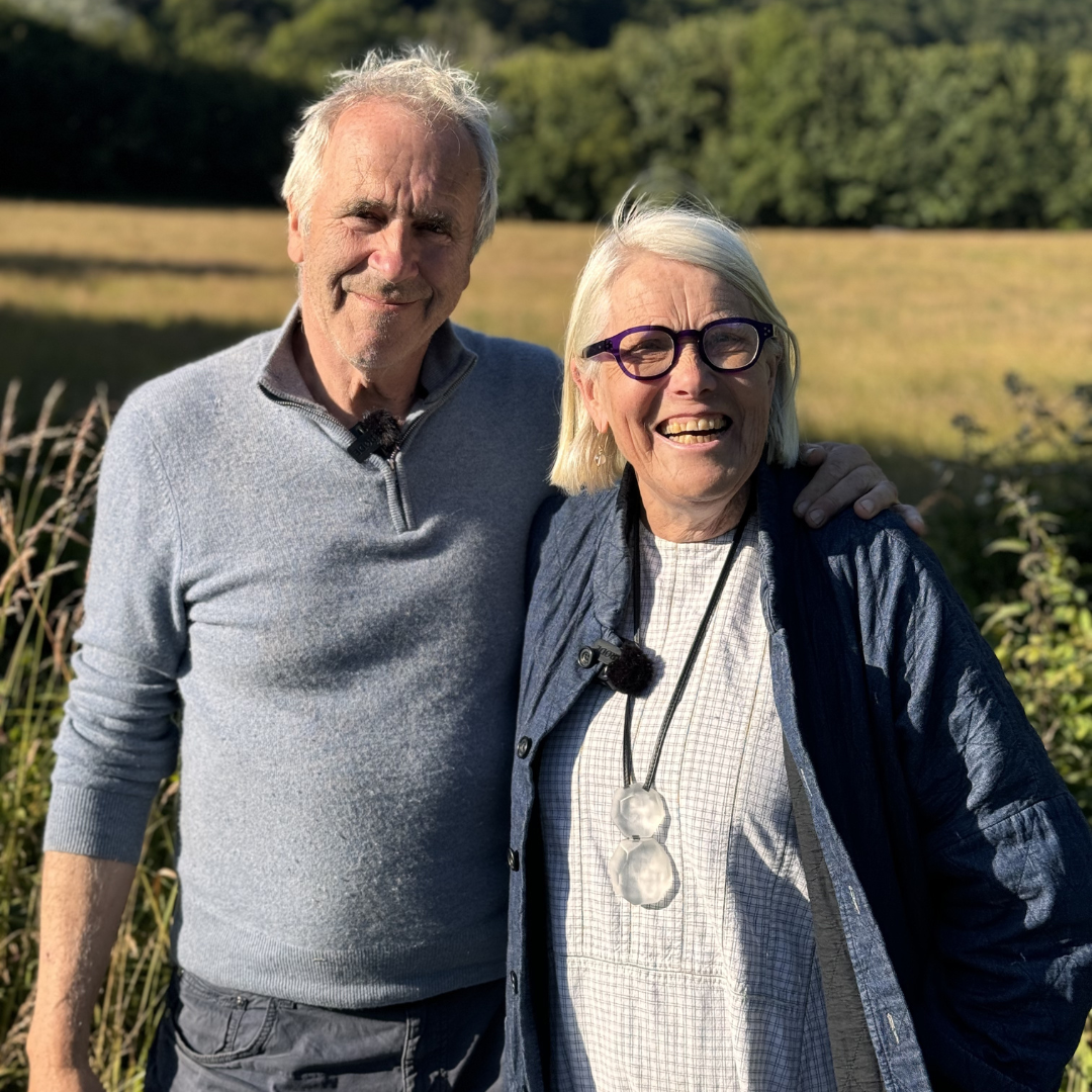 Patrick Holden, SFT CEO, and Darina Allen, founder of Ballymaloe Cookery School, at the Beacon Farms Network launch event in July