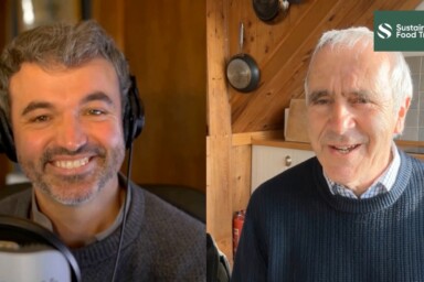 Patrick Holden and Stuart Oates recording an episode of the SFT Podcast