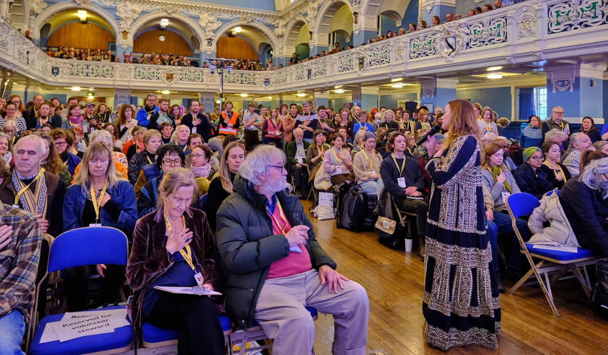 Charlotte Church took part in the opening plenary of ORFC, uniting the audience in song (photo credit to Hugh Warwick)