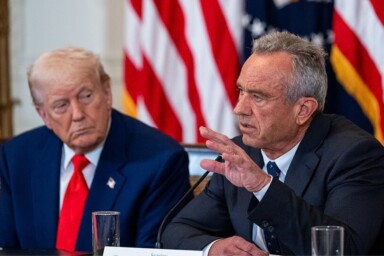President Donald Trump and Secretary of Health and Human Services Robert F Kennedy Junior at The White House, Public domain, via Wikimedia Commons